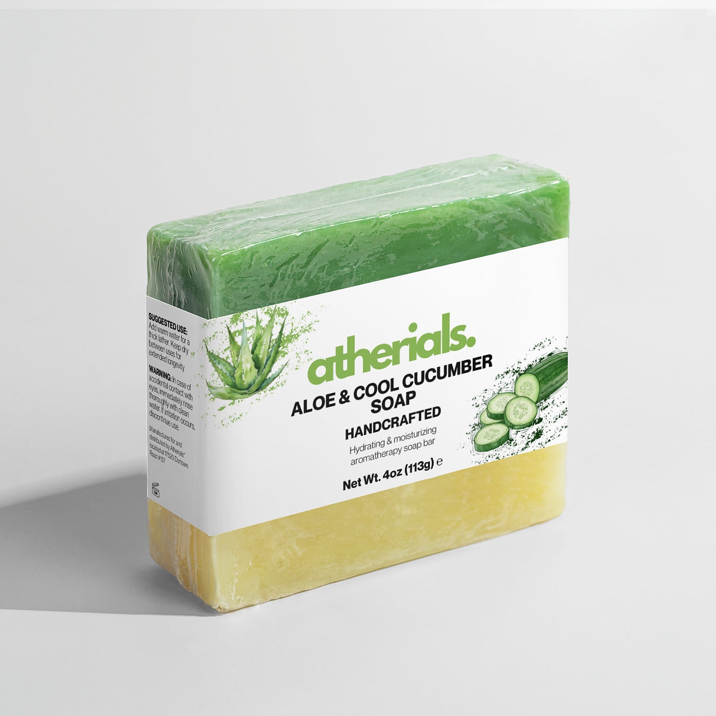 Atherials | Handmade Organic Soap | Aloe & Cool Cucumber Scent