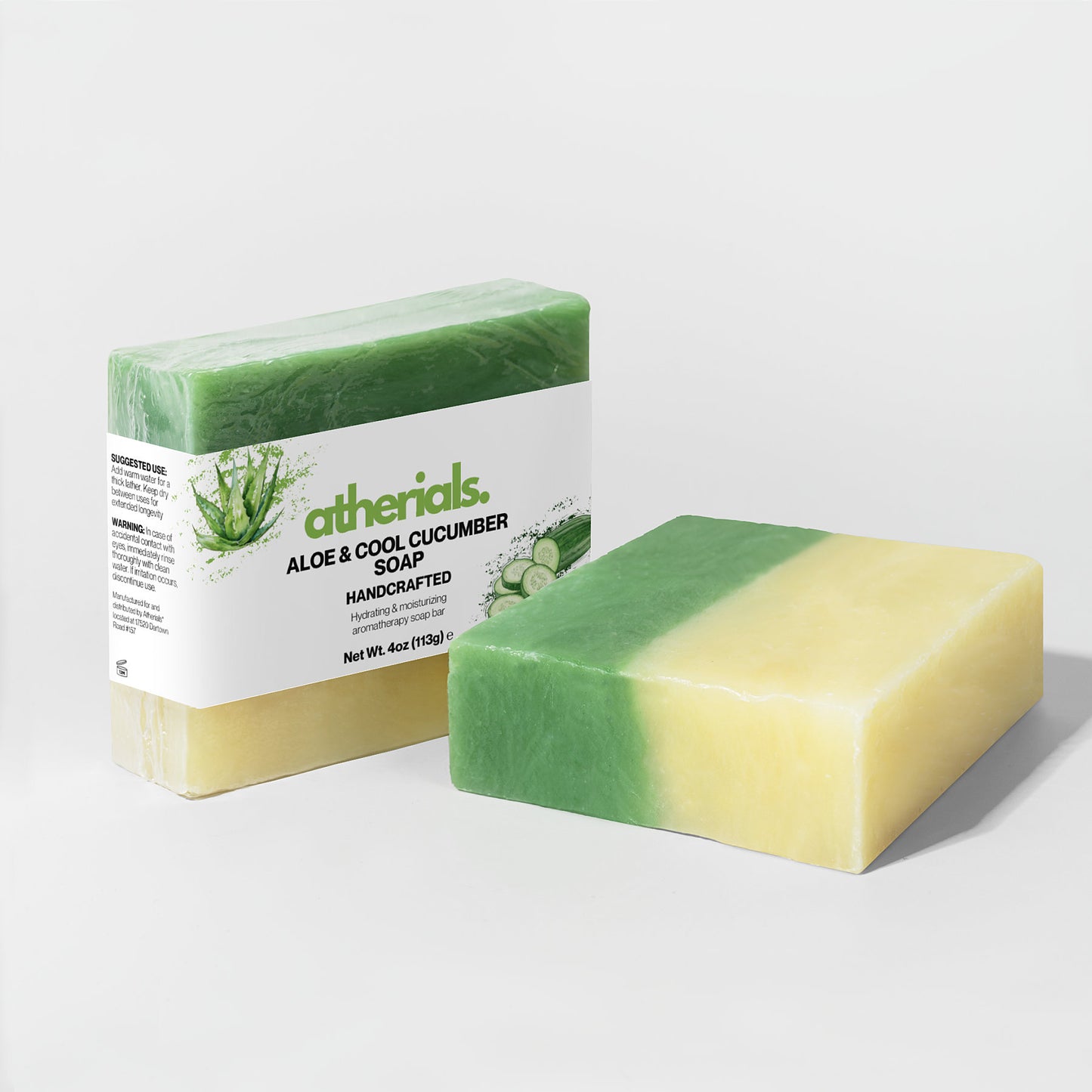 Atherials | Handmade Organic Soap | Aloe & Cool Cucumber Scent